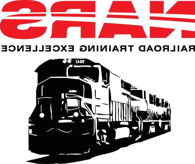NARS logo featuring a black and white drawing of a locomotive and the words Railroad Training Excellence
