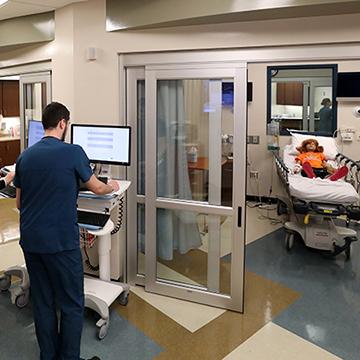 healthcare simulation center hallway